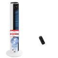 Levoit - DC Motor Turmventilator - 20dB sehr leiser Ventilator - 4 Modi/12 Stufen/12 Std Timer - Fernbedienung & Kühlung - Tower Fan mit 7,9m/s Geschwindigkeit - 24W Standventilator - Weiß, 92 cm