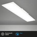 BRILONER – Badezimmer Lampe 78cm, Deckenlampe Bad, 25W, 2800lm, LED Deckenleuchte, LED Lampe, Badlampe IP44, LED Panel, Badezimmerlampe, Badezimmerleuchte, Neutralweißes Licht 4.000K, 78x18x6,5 cm