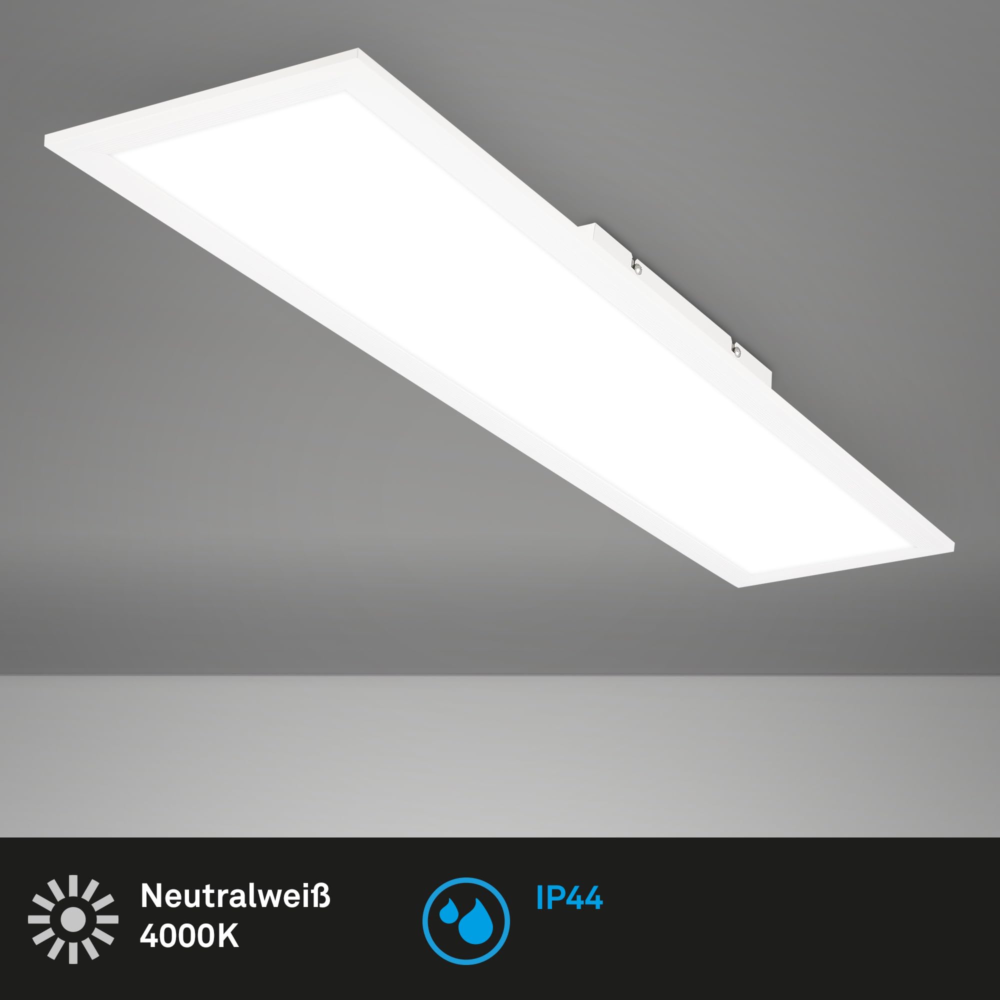 BRILONER – Badezimmer Lampe 78cm, Deckenlampe Bad, 25W, 2800lm, LED Deckenleuchte, LED Lampe, Badlampe IP44, LED Panel, Badezimmerlampe, Badezimmerleuchte, Neutralweißes Licht 4.000K, 78x18x6,5 cm