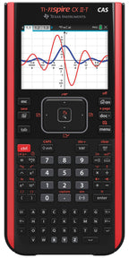 Texas Instruments TI-Nspire CX II-T CAS Graphikrechner (800 Funktionen, farbige Darstellung, 3D Anzeige) Schwarz Rot
