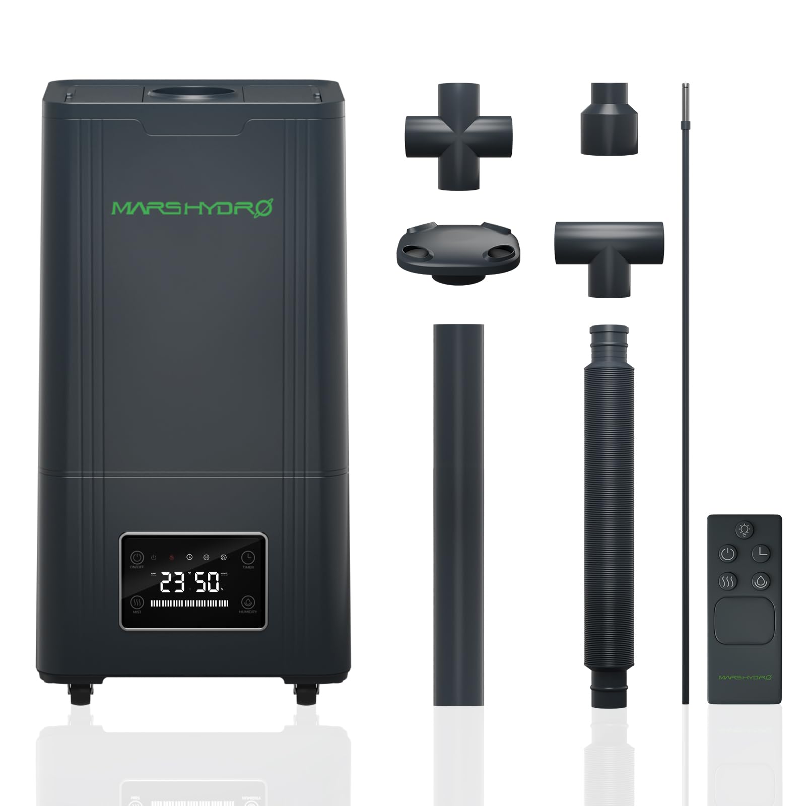 MARS HYDRO Pflanzen Luftbefeuchter 15L, Top-Fill Ultraschall Humidifier, mit einstellbarer Luftfeuchtigkeit, Timer-Funktion und Leise Betrieb für Growzelt, Innenbepflanzung, Schlafzimmer