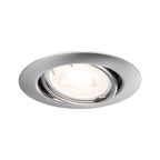 Paulmann 93399 Einbauleuchte Base rund schwenkbar max. 10x10W Einbaustrahler ohne Leuchtmittel Eisen gebürstet Einbaulampe Metall Deckenspot GU10
