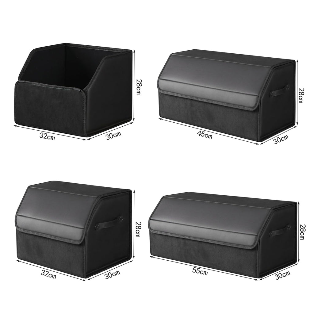 sunshine sky Auto Kofferraum wasserdicht, verschleißfest, faltbare Leder Aufbewahrungsbox, SUV Limousine Aufbewahrungsbox, Camping Organizer, Haushaltsklassifikationsbox (mittlere Größe)