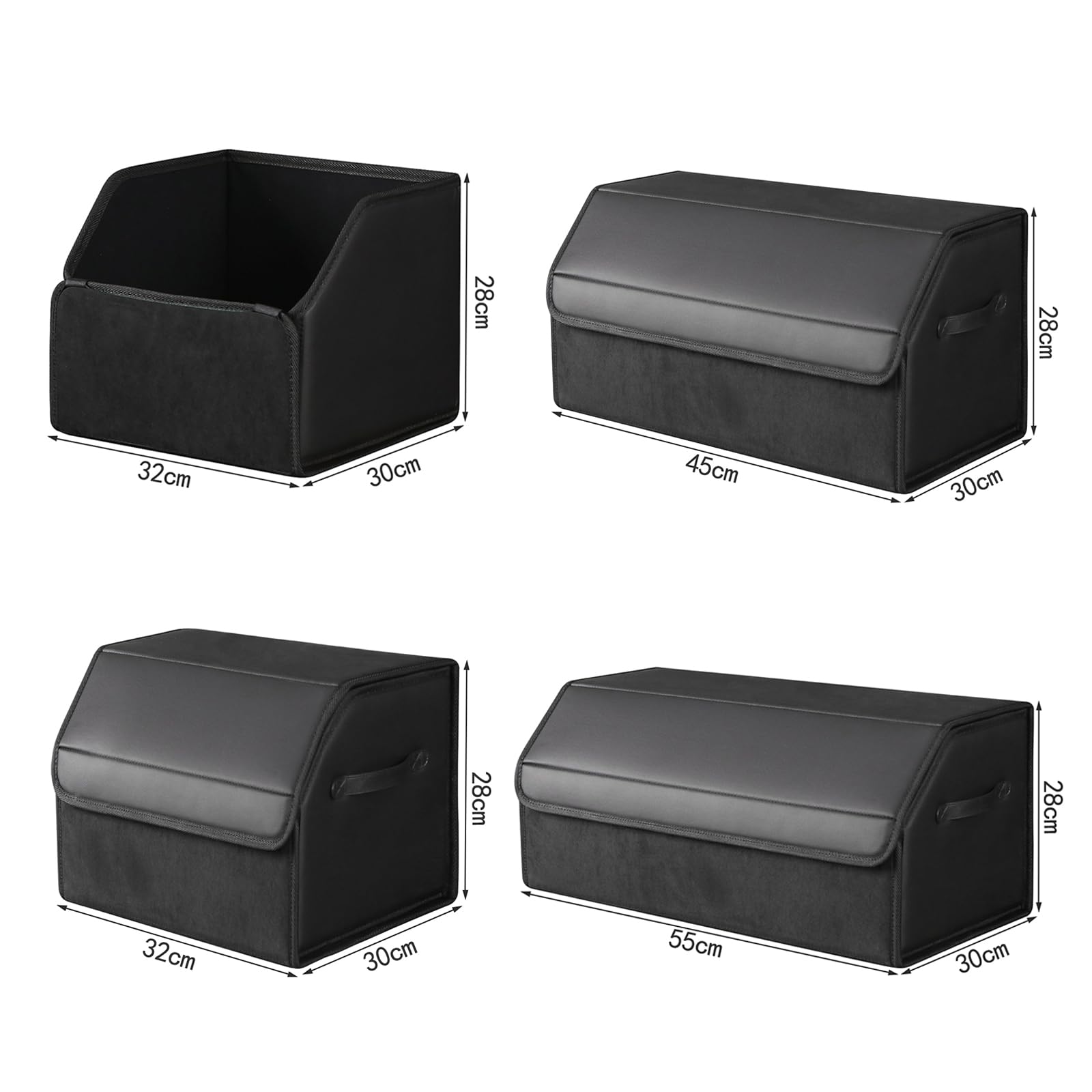 sunshine sky Auto Kofferraum wasserdicht, verschleißfest, faltbare Leder Aufbewahrungsbox, SUV Limousine Aufbewahrungsbox, Camping Organizer, Haushaltsklassifikationsbox (mittlere Größe)