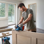 Bosch Professional 18V System Akku Hobel GHO 18V-26 (bürstenloser Motor, inkl. Staubbeutel, Parallelanschlag, 1x Wood Razor Wendemesser, L-BOXX, ohne Akku/ Ladegerät)