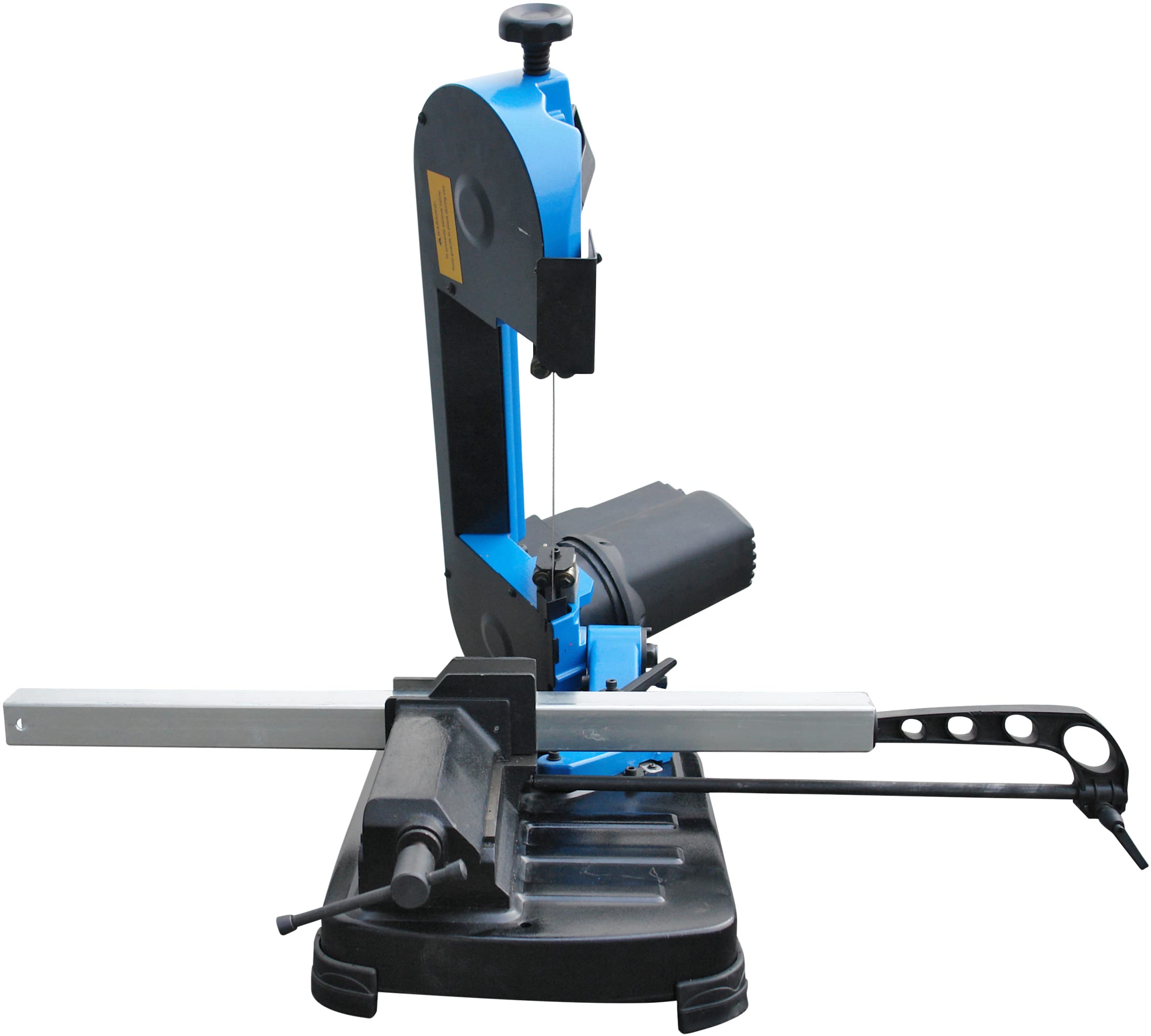 Güde Metallbandsäge MBS 125 V (400 W, variable Bandgeschwindigkeit 38-80 m/min, Winkelschnitte 0-60°, Schnittleistung max. 125 mm, 2000-4200 1/min, Materialanschlag, Schraubstock, Sägeband 1435 mm)