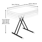 LIFETIME 28240 Verstellbarer Klapptisch für Laptop, TV-Fach, 30 Zoll (76,2 cm), mandelfarben
