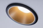 Paulmann 93404 LED Einbauleuchte Cole rund incl 3x6W dimmbar Einbaustrahler Schwarz, Gold matt Einbaulampe Kunststoff, Alu Zink Deckenspot 2700K