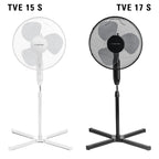 TROTEC Standventilator TVE 17 S – 40 Watt, oszillierend 80°, 3 Stufen, Ø 40 cm, höhenverstellbar, leise, schwarz