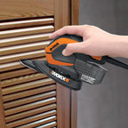 WORX WX648 Schleifer 65W, 230V – Ergonomischer Handschleifer zum Schleifen auch an schwerer zugänglichen Stellen – DUSTSTOP Mikrofilter für sauberes Arbeiten