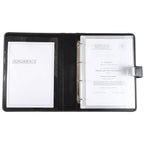 Alassio Dokumentenmappe, DIN A4, Lederimitat, schwarz