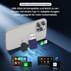 Carlinkit 2025 kabelloser CarPlay & Android Auto Adapter, Upgrade von kabelgebundener auf kabellose Verbindung, Plug & Play mit USB-A/Typ-C, Funktioniert mit iPhone iOS 10+ & Android 11.0+