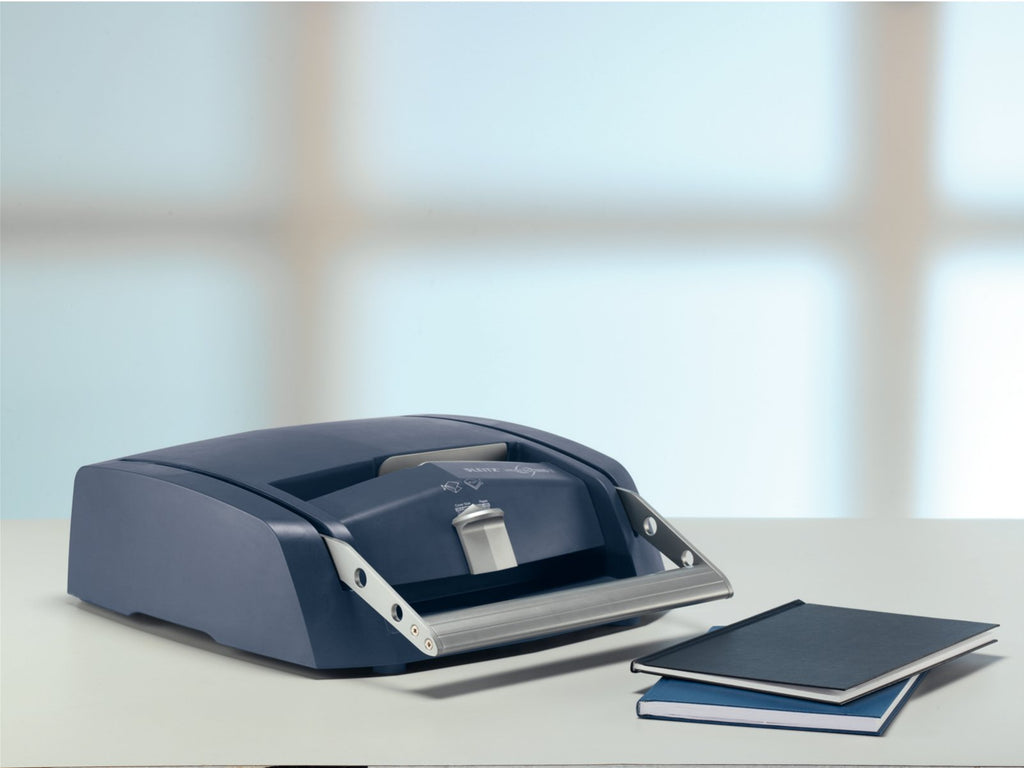 Leitz 73880000 Buchbindegerät impressBIND 280 für A4, blau/silber