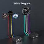 Avylet 7 LED-Farben, Auto-Stereo-Freisprecheinrichtung, Bluetooth 5.0, Autoradio, Stereo und Uhr, 4 x 60 W, FM-Radio, USB/AUX-In, MP3/WMA/WAV/SD, MP3-Player, kabellose Fernbedienung