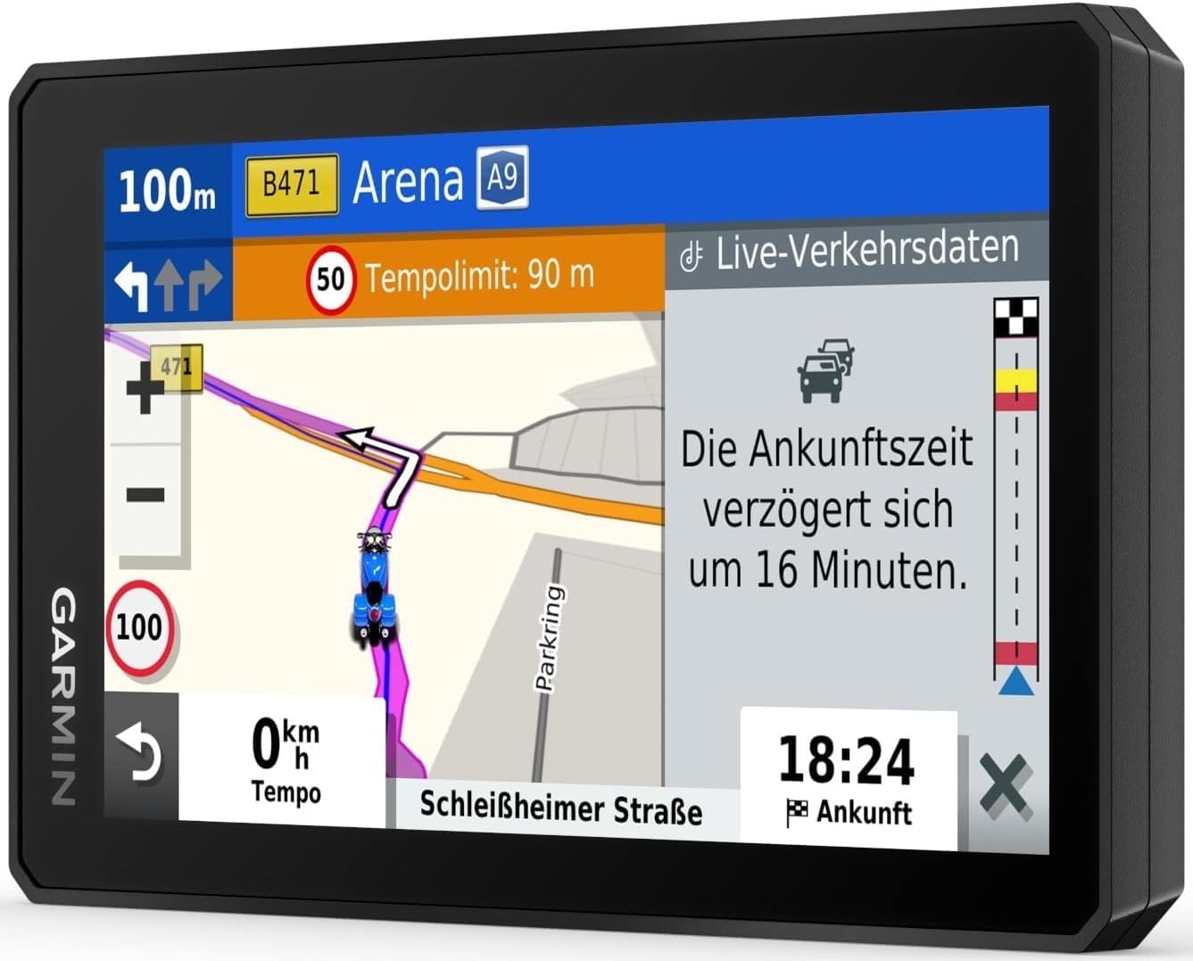 Garmin zūmo XT – wasserdichtes Motorrad-Navi für On-&Offroad mit ultrahellem 5,5“(14 cm) HD-Touchdisplay und vorinstallierter EU-Karte. Mit Adventurous Routing, Satellitenbildern
