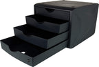 helit H6429595 - Schubladenbox „the green chameleon“, aus Recycling-Kunststoff Blauer Engel zertifiziert, anthrazit-schwarz, 1 Stück