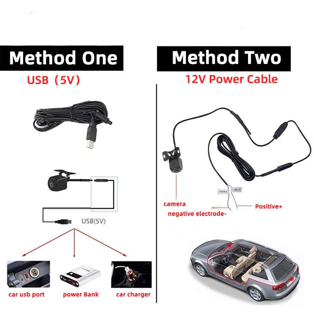 GOFORJUMP WiFi Rückfahrkamera Auto Rückfahrkamera 12V Mini Body Wasserdichter Tachograph für iPhone und Android