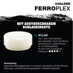 FERROPLEX-Kombihammer, Schlosser- und Schonhammer in Einem | D=30 mm | 3677.030