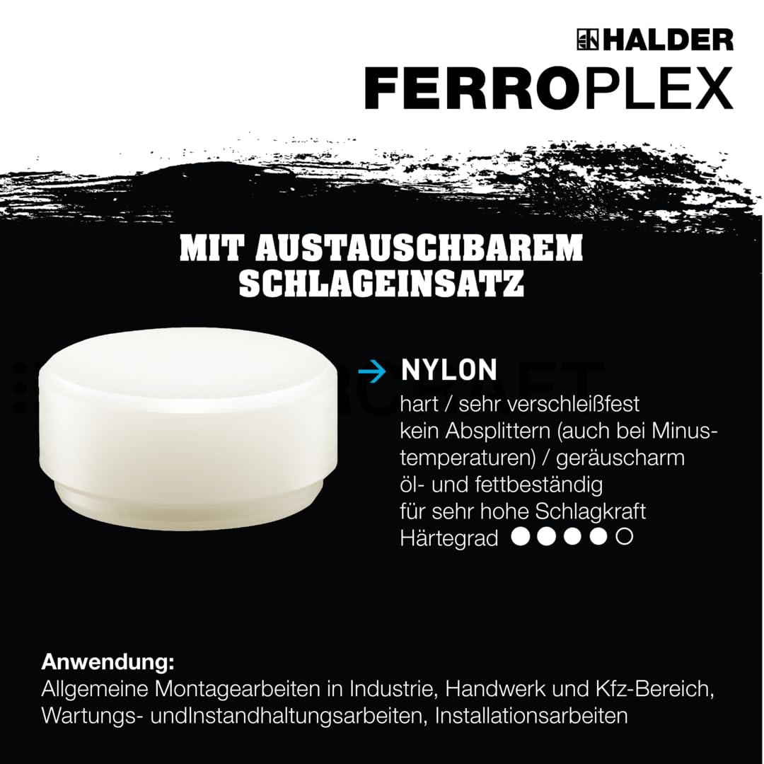 FERROPLEX-Kombihammer, Schlosser- und Schonhammer in Einem | D=30 mm | 3677.030