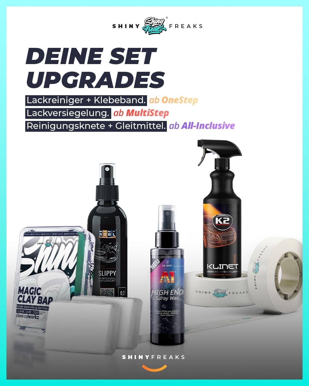 Poliermaschinen Set: chemicalworkz DA9 Pro Exzenter Poliermaschine + Sonax Politur Set + Royal Pads Premium Polierpads + Dr. Wack Versiegelung für Lack + Zubehör | 20-teilig
