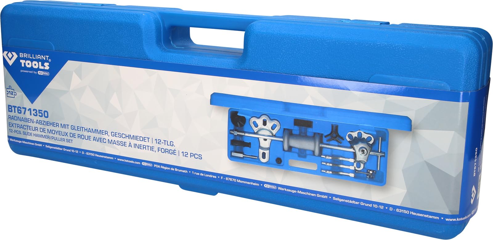 KS TOOLS Radnaben-Abzieher mit Gleithammer, geschmiedet, 16-tlg
