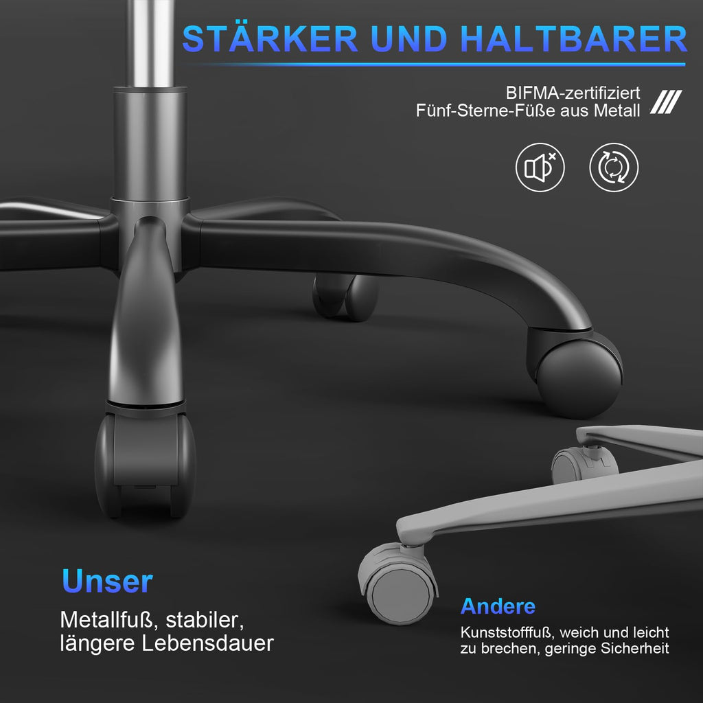 JUMMICO Gaming Stuhl Massage, Bürostuhl Ergonomisch Mit Massage-Lendenkissen, Gamer Stuhl verstellbare Rückenlehne 90-135°,und fußstütze, Gamingstuhl 150 kg belastbarkeit, Schwarz
