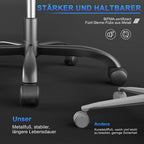 JUMMICO Gaming Stuhl Massage, Bürostuhl Ergonomisch Mit Massage-Lendenkissen, Gamer Stuhl verstellbare Rückenlehne 90-135°,und fußstütze, Gamingstuhl 150 kg belastbarkeit, Schwarz