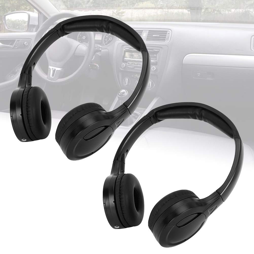 Dioche Caravan Drahtloser Kopfhörer 2-Kanal-Schnur Loser Infrarot-Ir Stereo-Audio-Kopfhörer Kopfhörer für Auto-Kopfstütze DVD