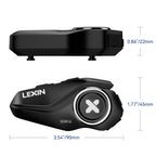 LEXIN G2P Motorrad Bluetooth Headset, Helm Kommunikationssystem für 2 bis zu 6 Personen in Reichweite von 1000m, IP67 Wasserdicht Freisprecheinrichtung mit FM Radio, Doppelpack