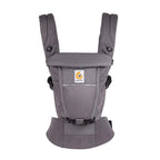 Ergobaby Adapt Babytrage für Neugeborene ab Geburt, 3-Positionen SoftFlex Mesh Ergonomische Babybauchtrage Rückentrage Baby-Tragetasche, Graphite Grey