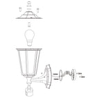 EGLO Außen-Wandlampe Laterna 5, 1 flammige Außenleuchte inkl. Bewegungsmelder, Sensor-Wandleuchte aus Aluguss und Glas, Farbe: Weiß, Fassung: E27, IP44