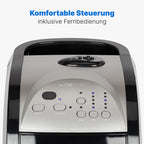 Clatronic 3in1 Luftkühler, Luftentfeuchter und Luftreiniger, 3 Stufen, 8 Std. Timer, inkl. Fernbedienung, 4,5 Liter Wassertank, 90° oszillierend, 4 Rollen, 70 Watt, LK 3742 schwarz