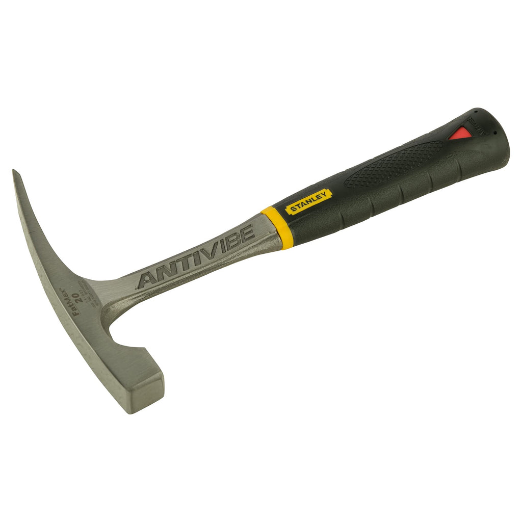 STANLEY Maurerhammer Antivibe (570 g Kopfgewicht, mit Vibrationsdämpfung, Stahlstiel, thermoplastischer Gummigriff) 1-54-022