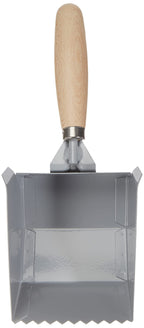 KOTARBAU Klebekelle 100 – 420 mm Holzgriff Plankelle Porenbetonkelle Gasbetonkelle Mörtelbettkelle Plansteinkelle Betonschaufel Rechteckzahnung (100 mm)