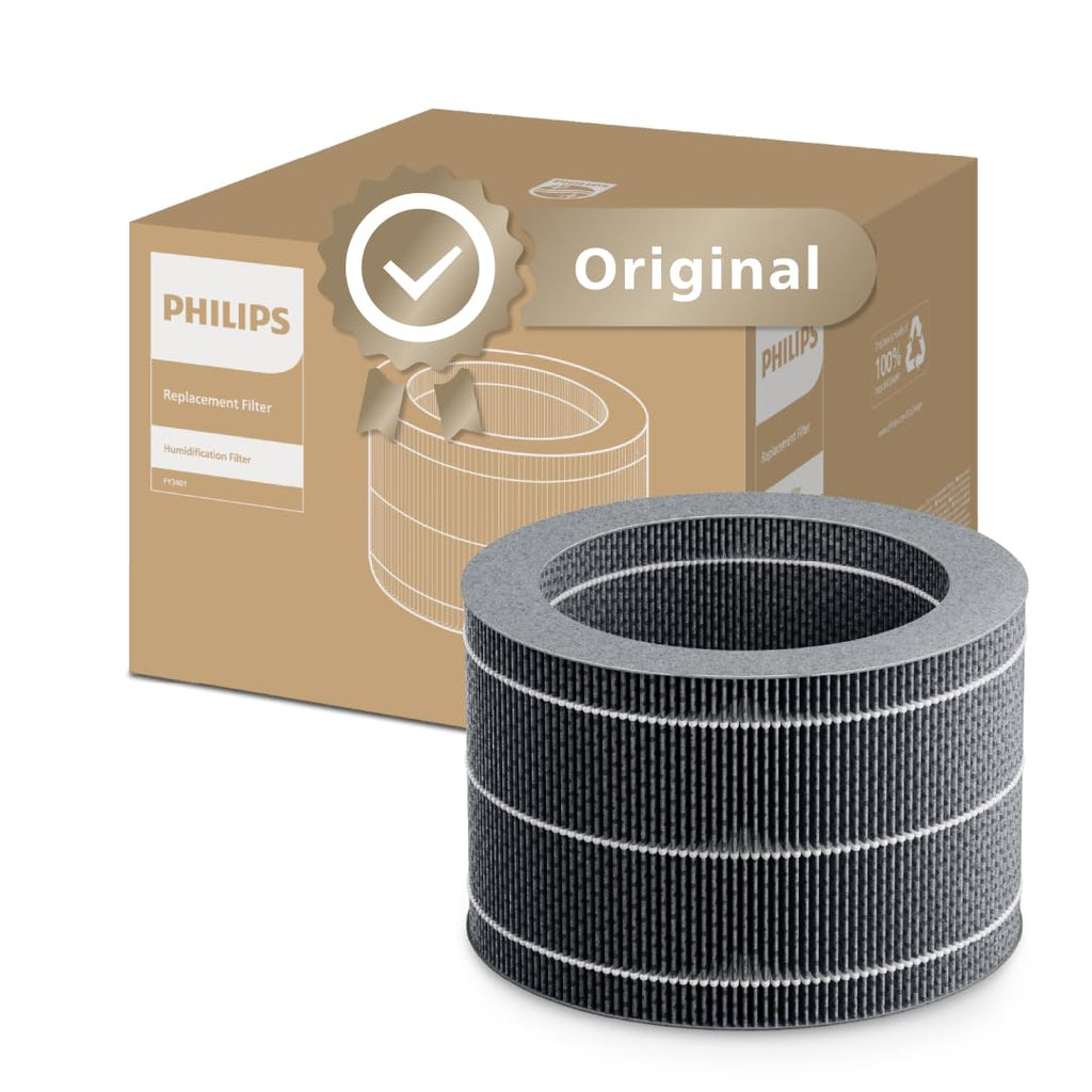Philips Original NanoCloud Befeuchtungs-Ersatzfilter für 2-in-1-Luftreiniger und -Luftbefeuchter der Serie 3400 AC3420 und AC3421, 6 Monate Lebensdauer (FY3401/00), Grey