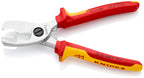 KNIPEX Kabelschere mit Doppelschneide verchromt isoliert mit Mehrkomponenten-Hüllen, VDE-geprüft 200 mm, 95 16 200