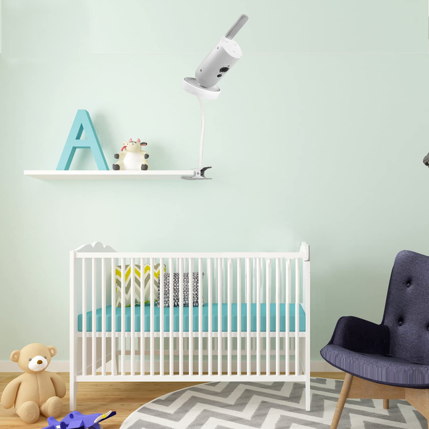 Monitor Halterung für Philips Avent Babyphone SCD923/26, Flexible Baby Kamera Halter für SCD643/26, Holder für Philips Avent Video Baby Monitor, Video Babyphone Kamera Mount Halterung Stand Zubehör