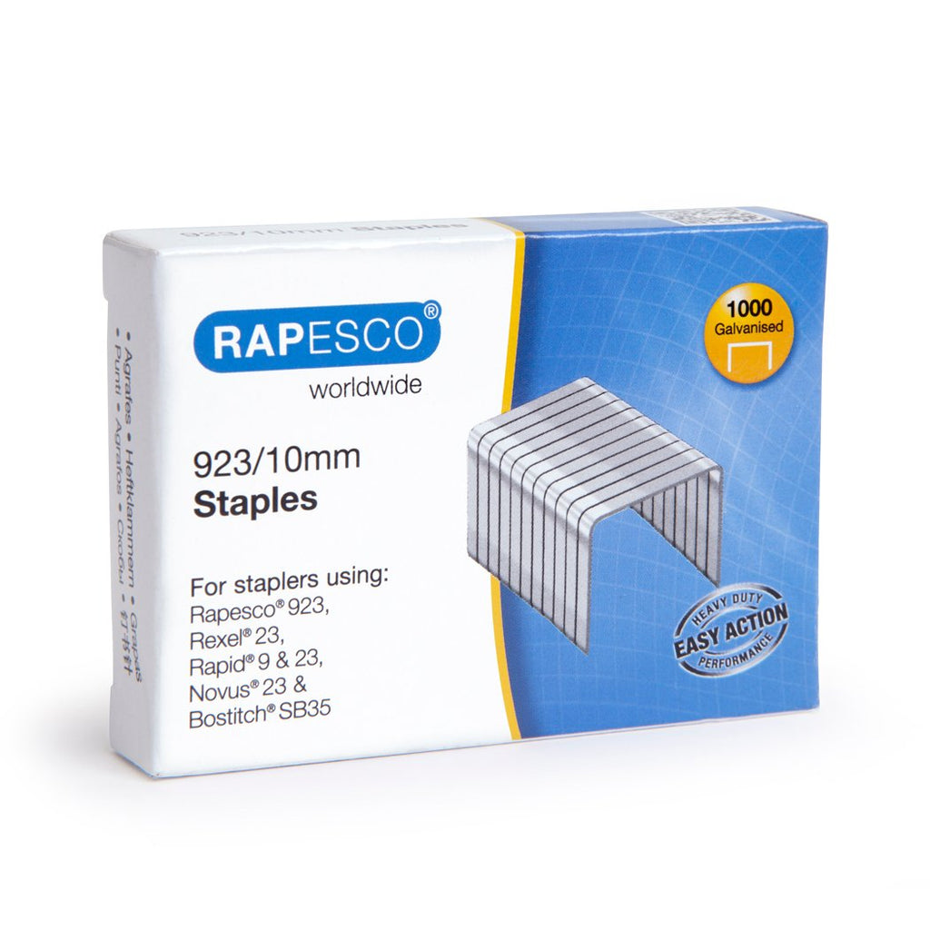 Rapesco 1307 ECO HD-100 Hochleistungsheftgerät und 2000 Heftklammern des Typs 923/10mm, 100 Blatt Heftleistung, Schwarz