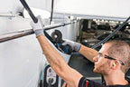 Bosch Professional 12V System Akku Winkelschleifer GWS 12V-76 (inkl. 2x 3.0Ah Akku, Schnellladegerät GAL 1230 CV, 1x Carbide Multi Wheel, 2x Trennscheibe Expert for Inox, L-BOXX2)