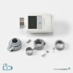 Homematic IP Heizkörperthermostat, Packung mit 3, Smart Home, digitaler Thermostat Heizung, Heizungsthermostat, Steuerung per App, Alexa & Google Home, einfache Installation, Energie sparen, 140280A0