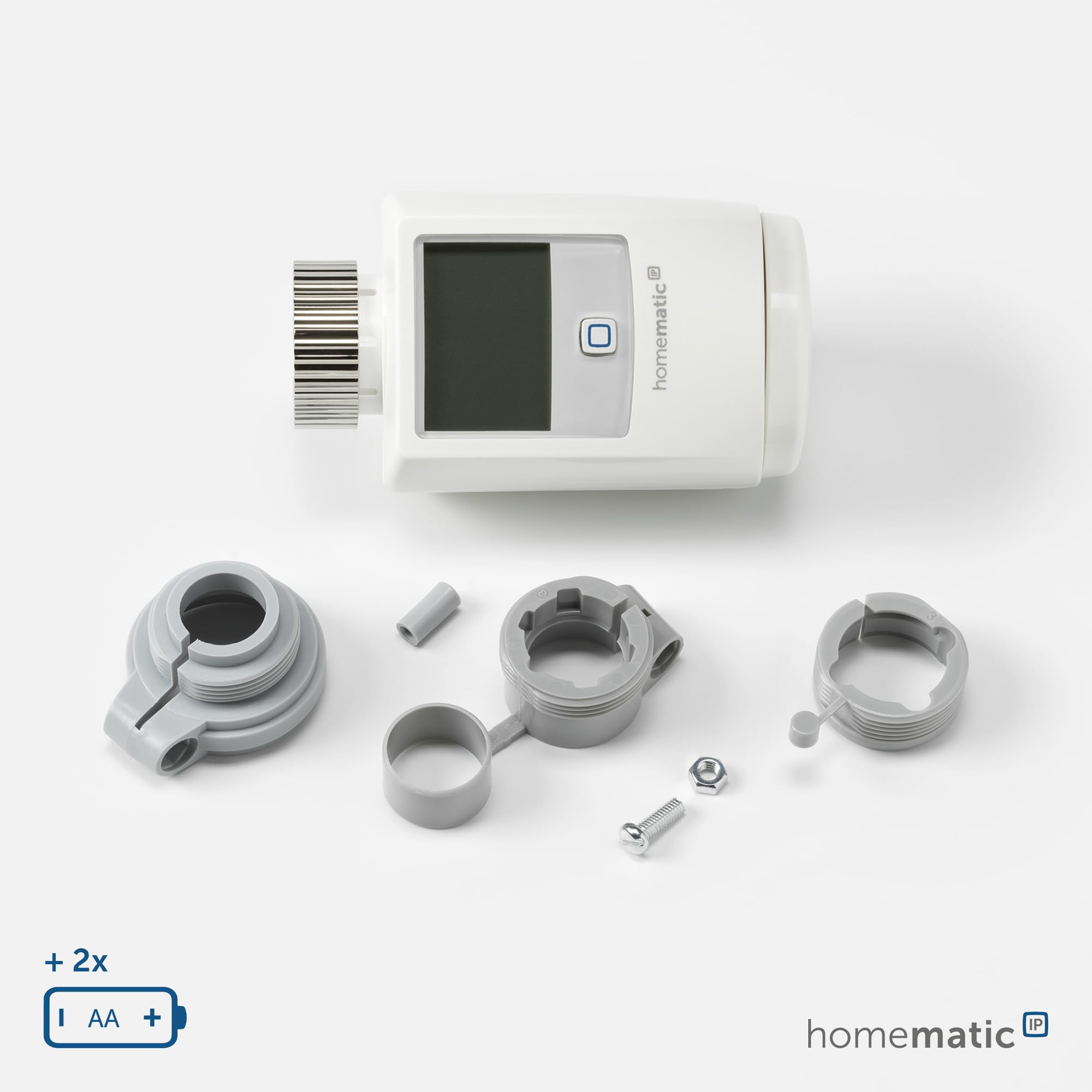 Homematic IP Heizkörperthermostat, Packung mit 3, Smart Home, digitaler Thermostat Heizung, Heizungsthermostat, Steuerung per App, Alexa & Google Home, einfache Installation, Energie sparen, 140280A0