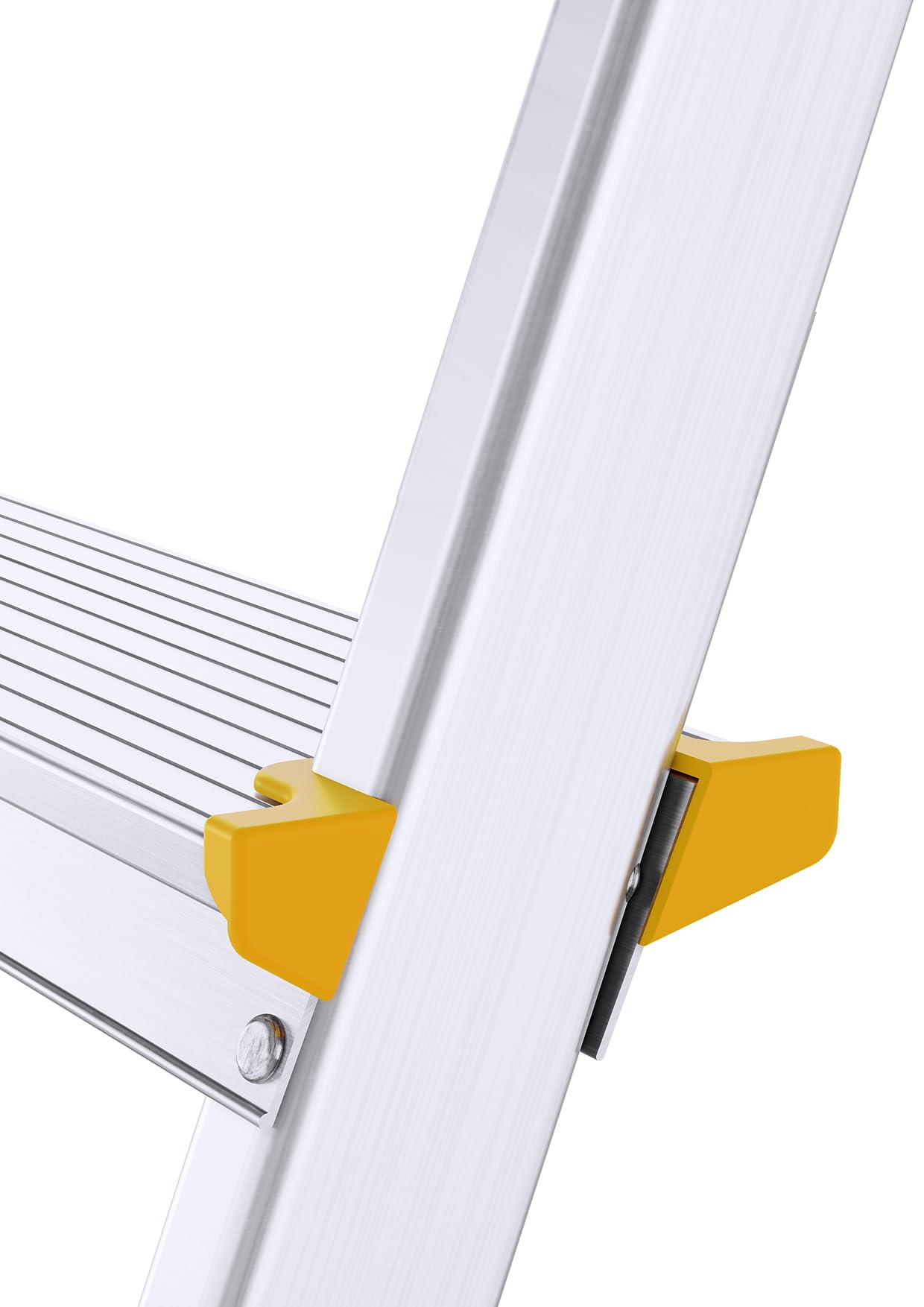 DRABEST Leiter PRO Serie Alu Leiter 6 Stufen Trittleiter Klappbar Stehleiter Haushaltsleiter mit Ablage Belastbar bis 150 kg Mehrzweckleiter