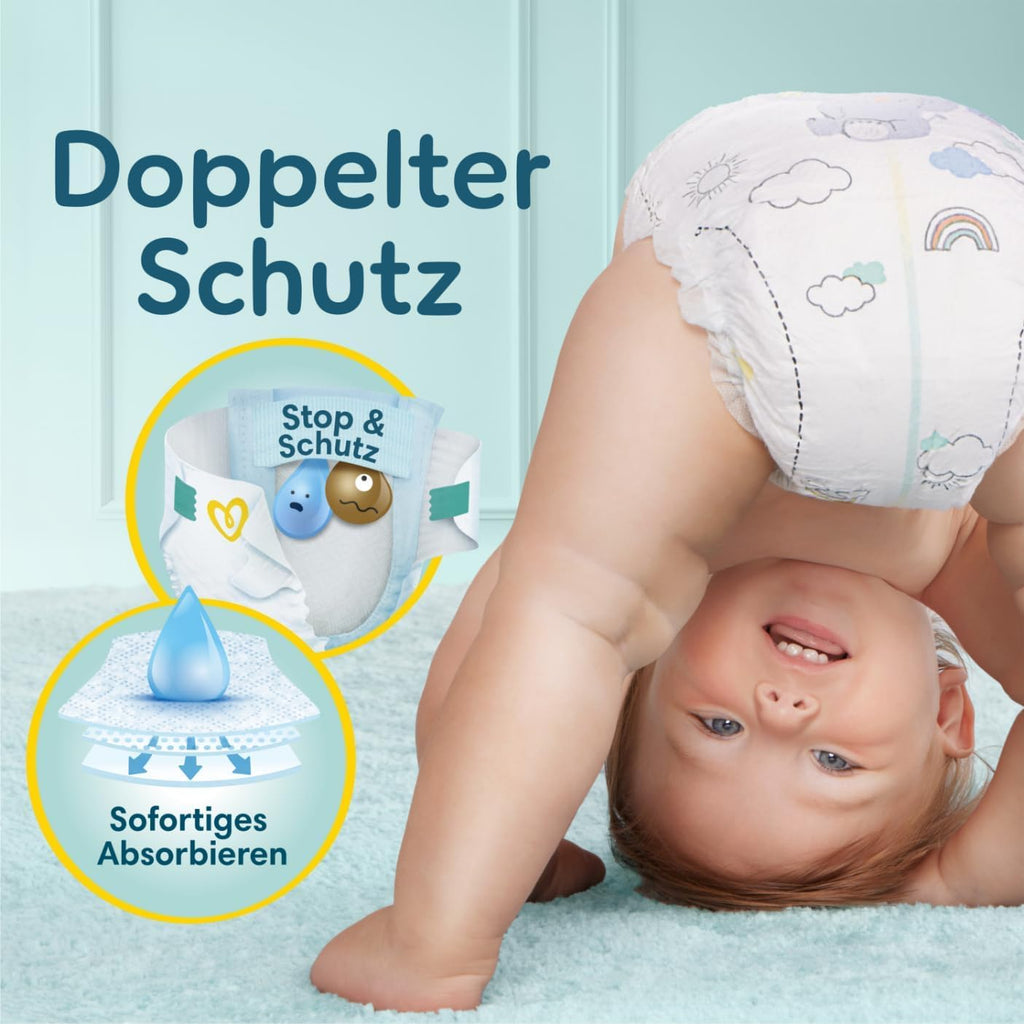 Pampers Baby Windeln Größe 7 (15+kg) Premium Protection, SPARPACKUNG mit doppelter Monatsbox, bester Komfort und Schutz für empfindliche Haut, 256 Stück
