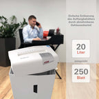 HSM shredstar X10 Aktenvernichter I Partikelschnitt 4,5x30mm I Sicherheitsstufe P-4 I Leiser Home Office Schredder für Papier, CDs, DVDs, Kreditkarten I 20l Auffangbehälter I Papierschredder 10 Blatt