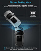 abask J05 Dashcam Auto 1080P Dash Cam Vorne Innen mit 32GB SD-Karte, 310° Weitwinkelansicht, Autokamera mit Parküberwachung, Bewegungserkennung, Infrarot Nachtsicht, G-Sensor, Loop-Aufnahm, HDR, Akku