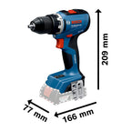Bosch Professional 18V System Akku-Bohrschrauber GSR 18V-65 (bürstenloser Motor, Kopflänge 166)