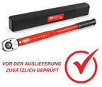 FAMEX 10886-3-RS Drehmomentschlüssel 1/2" (12,5mm) - 30-210 Nm - Schoneinsätze aus Chrom-Molybdän-Stahl - schlagfest - inkl. Verlängerung Adapter - für Auto, Motorrad, Van