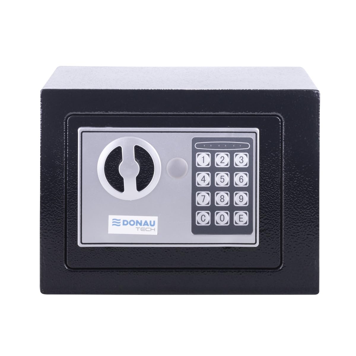 DONAU TECH Digitaler Mini Tresor 4,6L / 23 x 17 x 17 cm/Manuell-digitaler Elektronischer Safe Klein Möbeltresor/mit Digitaler Passwort & 2 Sicherheitsschlüssel Tresor/Schwarz