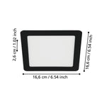 EGLO LED Einbaustrahler Fueva 5, L x B 16,6 cm, Spot aus Stahl und einer Kunststoff Leuchtfläche, Einbauleuchte in Schwarz, Weiß, Einbauspot flach, geringe Einbautiefe 26 mm, neutralweiß