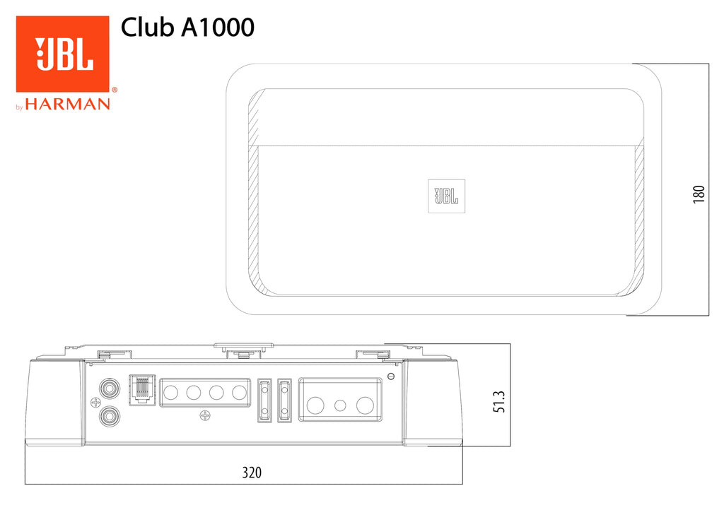 JBL Club A5055 5-Kanal Endstufe Auto - KFZ Autoradio Verstärker 4 x 50 Watt RMS + 1 x 500 Watt RMS für Auto Lautsprecher & Subwoofer